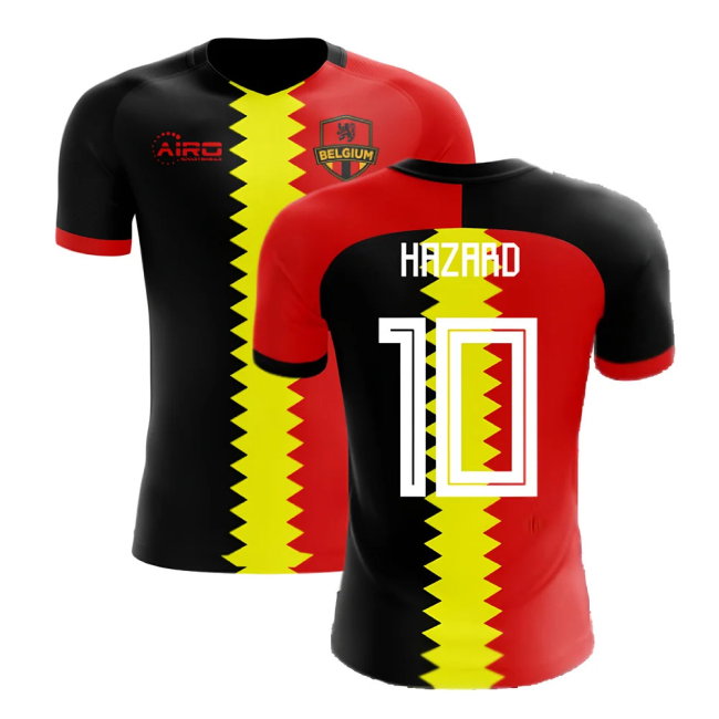 2025-2026 Belgium Flag Concept Football Shirt (Hazard 10)