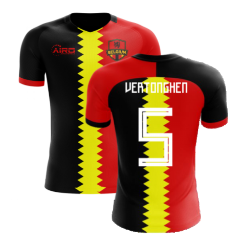2023-2024 Belgium Flag Concept Football Shirt (Vertonghen 5) - Kids