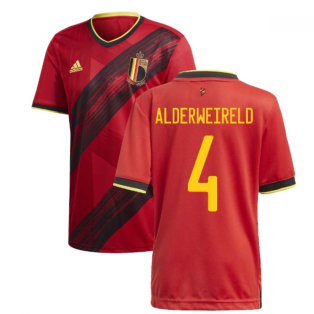 2020-2021 Belgium Home Adidas Football Shirt (ALDERWEIRELD 4)