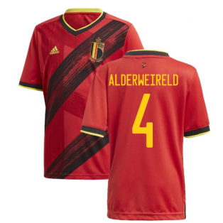 2020-2021 Belgium Home Adidas Football Shirt (Kids) (ALDERWEIRELD 4)
