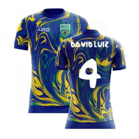 2023-2024 Brazil Away Concept Shirt (David Luiz 4) - Kids