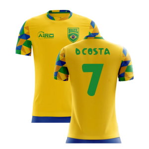 2025-2026 Brazil Home Concept Football Shirt (D Costa 7) - Kids