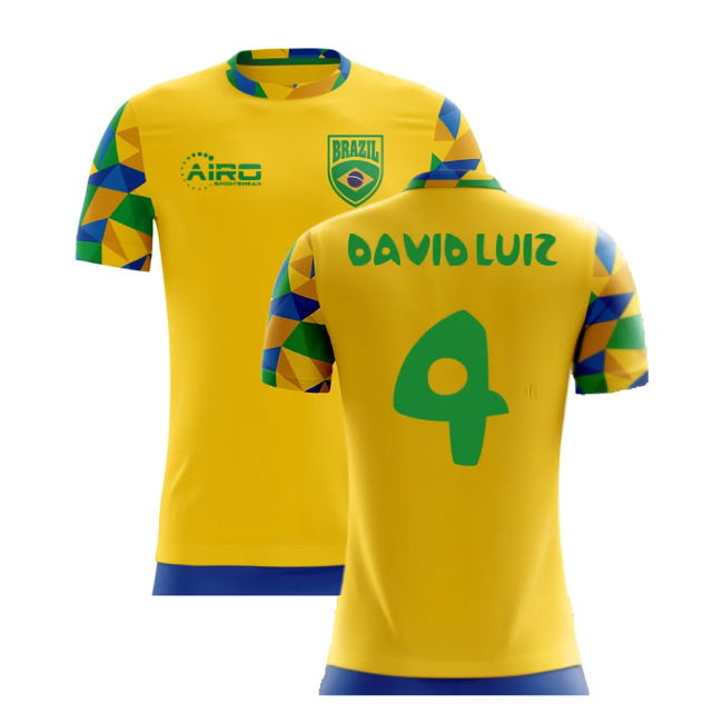 2025-2026 Brazil Home Concept Football Shirt (David Luiz 4) - Kids