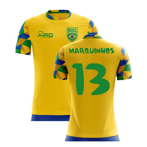 2025-2026 Brazil Home Concept Football Shirt (Marquinhos 13) - Kids
