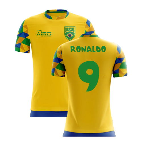 2025-2026 Brazil Home Concept Football Shirt (Ronaldo 9) - Kids