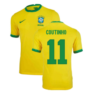 2020-2021 Brazil Home Shirt (Kids) (COUTINHO 11)