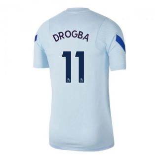 2020-2021 Chelsea Nike Training Shirt (Light Blue) - Kids (DROGBA 11)