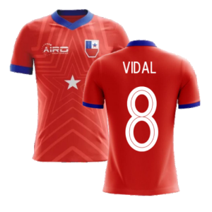 2022-2023 Chile Home Concept Football Shirt (VIDAL 8) - Kids