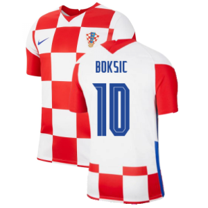 2020-2021 Croatia Home Nike Football Shirt (BOKSIC 10)