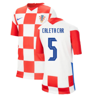 2020-2021 Croatia Home Nike Football Shirt (Kids) (CALETA CAR 5)