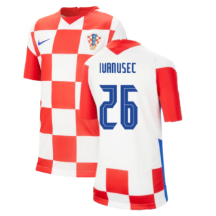 2020-2021 Croatia Home Nike Football Shirt (Kids) (IVANUSEC 26)