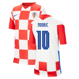 2020-2021 Croatia Home Nike Football Shirt (Kids) (MODRIC 10)