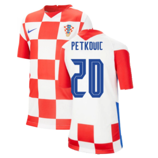 2020-2021 Croatia Home Nike Football Shirt (Kids) (PETKOVIC 20)