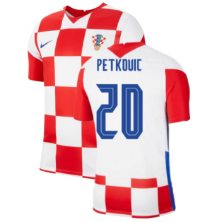 2020-2021 Croatia Home Nike Football Shirt (PETKOVIC 20)