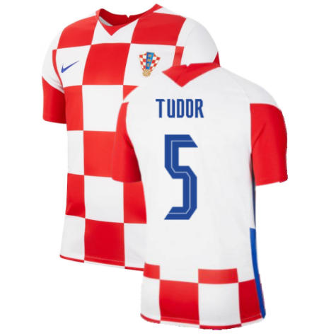 2020-2021 Croatia Home Nike Football Shirt (TUDOR 5)