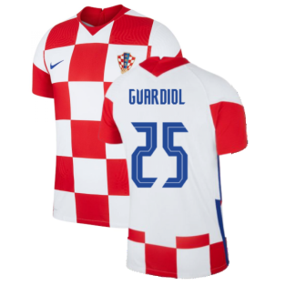 2020-2021 Croatia Home Nike Vapor Shirt (GVARDIOL 25)
