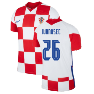 2020-2021 Croatia Home Nike Vapor Shirt (IVANUSEC 26)