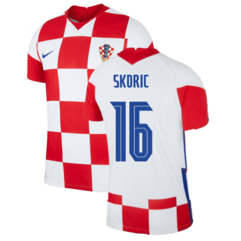 2020-2021 Croatia Home Nike Vapor Shirt (SKORIC 16)