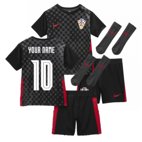 2020-2021 Croatia Little Boys Away Mini Kit (Your Name)