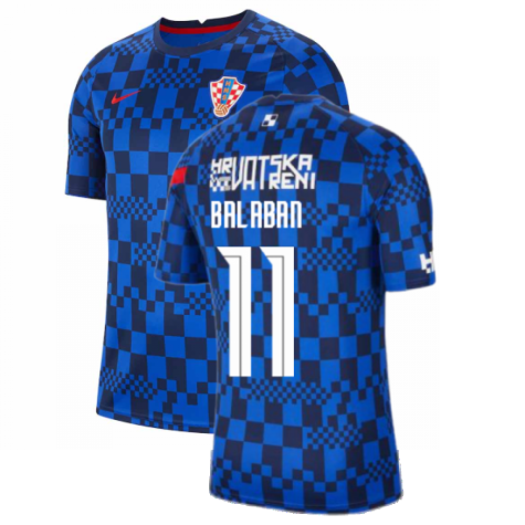 2020-2021 Croatia Pre-Match Training Shirt (Blue) - Kids (BALABAN 11)