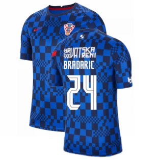 2020-2021 Croatia Pre-Match Training Shirt (Blue) - Kids (BRADARIC 24)