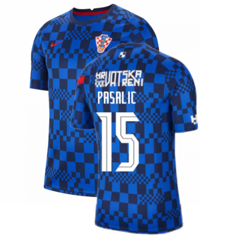 2020-2021 Croatia Pre-Match Training Shirt (Blue) - Kids (PASALIC 15)