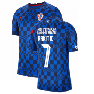 2020-2021 Croatia Pre-Match Training Shirt (Blue) - Kids (RAKITIC 7)