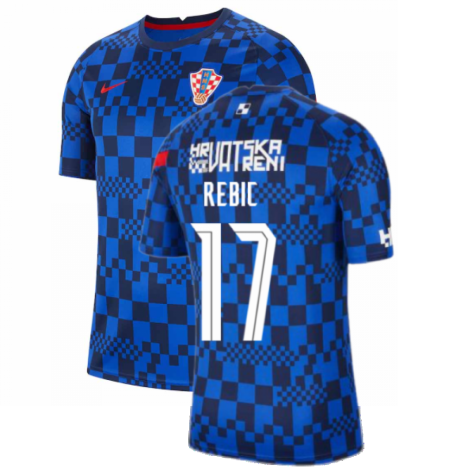 2020-2021 Croatia Pre-Match Training Shirt (Blue) - Kids (REBIC 17)