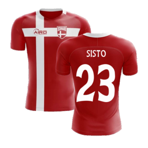 2025-2026 Denmark Flag Concept Football Shirt (Sisto 23) - Kids