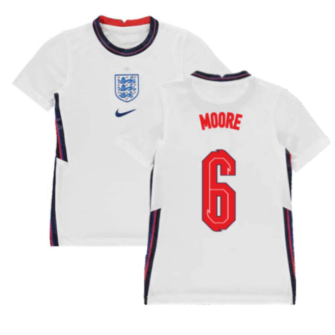 2020-2021 England Home Nike Football Shirt (Kids) (MOORE 6)