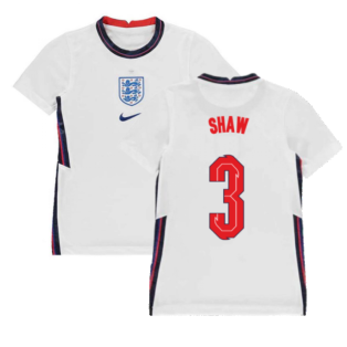 2020-2021 England Home Nike Football Shirt (Kids) (Shaw 3)