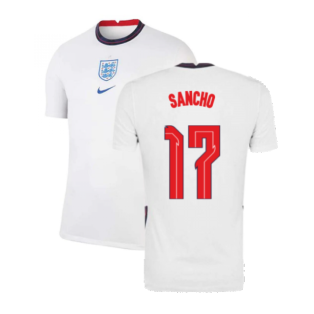 2020-2021 England Home Nike Football Shirt (Sancho 17)