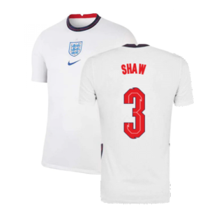 2020-2021 England Home Nike Football Shirt (Shaw 3)