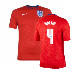 2020-2021 England Pre-Match Training Shirt (Red) (GERRARD 4)