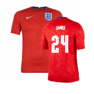 2020-2021 England Pre-Match Training Shirt (Red) (James 24)