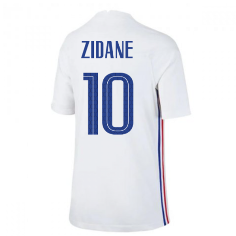 2020-2021 France Away Nike Football Shirt (Kids) (ZIDANE 10)