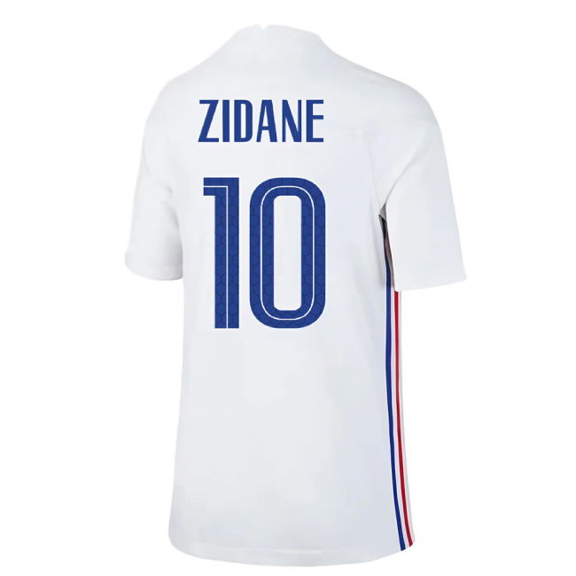 2020-2021 France Away Nike Football Shirt (Kids) (ZIDANE 10)