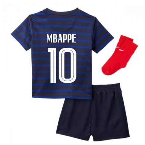 2020-2021 France Home Nike Baby Kit (MBAPPE 10)