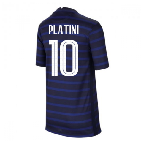 2020-2021 France Home Nike Football Shirt (Kids) (PLATINI 10)