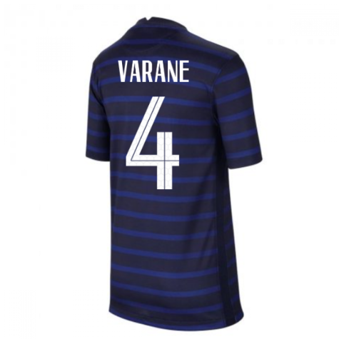 2020-2021 France Home Nike Football Shirt (Kids) (VARANE 4)