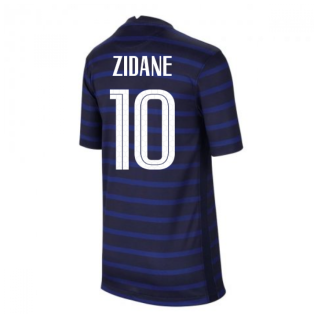 2020-2021 France Home Nike Football Shirt (Kids) (ZIDANE 10)