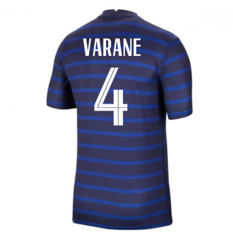 2020-2021 France Home Nike Football Shirt (VARANE 4)