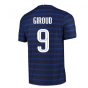 2020-2021 France Home Nike Vapor Match Shirt (GIROUD 9)