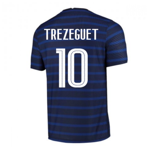 2020-2021 France Home Nike Vapor Match Shirt (TREZEGUET 10)