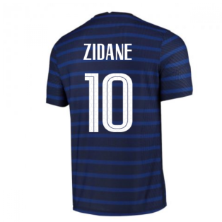 2020-2021 France Home Nike Vapor Match Shirt (ZIDANE 10)