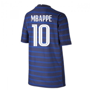 2020-2021 France Home Nike Vapor Shirt (Kids) (MBAPPE 10)
