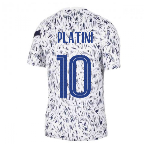 2020-2021 France Nike Dry Pre-Match Training Shirt (White) (PLATINI 10)