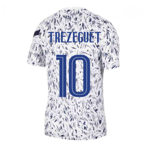 2020-2021 France Nike Dry Pre-Match Training Shirt (White) (TREZEGUET 10)