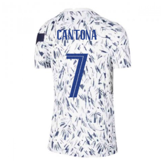 2020-2021 France Pre-Match Training Shirt (White) - Kids (CANTONA 7)
