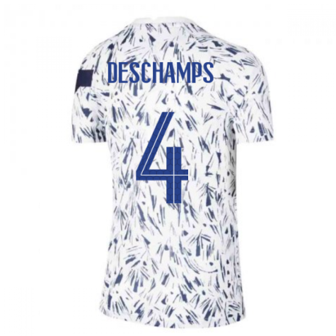 2020-2021 France Pre-Match Training Shirt (White) - Kids (DESCHAMPS 4)